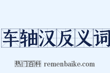 车轴汉反义词是什么意思的图片